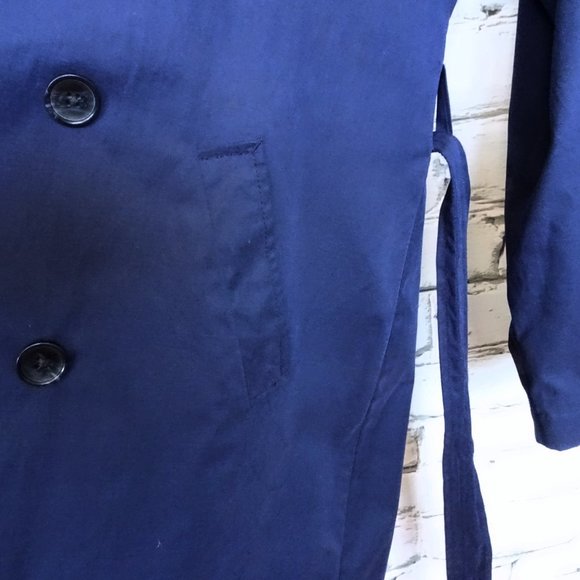 Old Navy Midi Navy Trench Coat - Picture 5 of 7